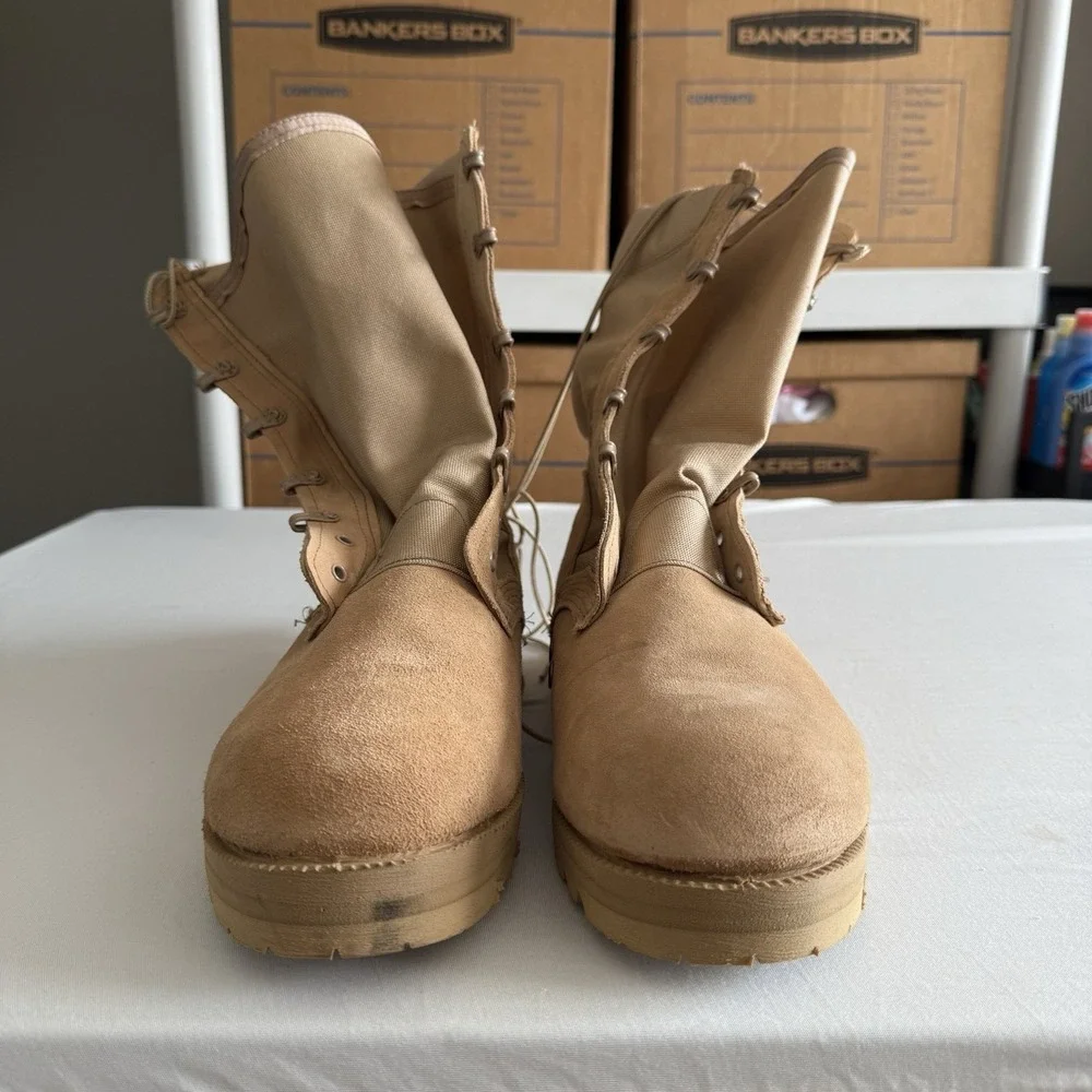Army Hot Weather Combat Boots Mens 10.5W McRae Tan Military Vibram Reserves